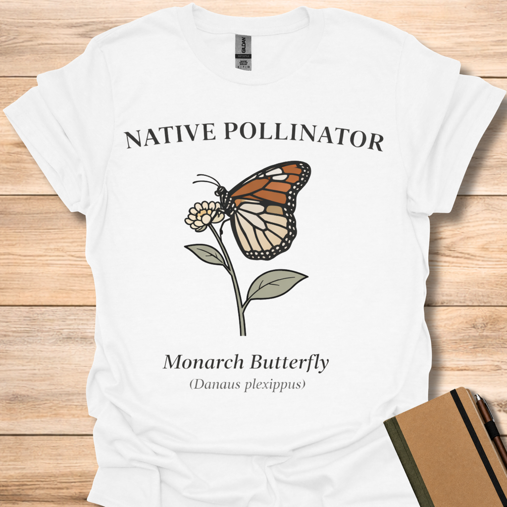 Native Pollinator Monarch Butterfly - White