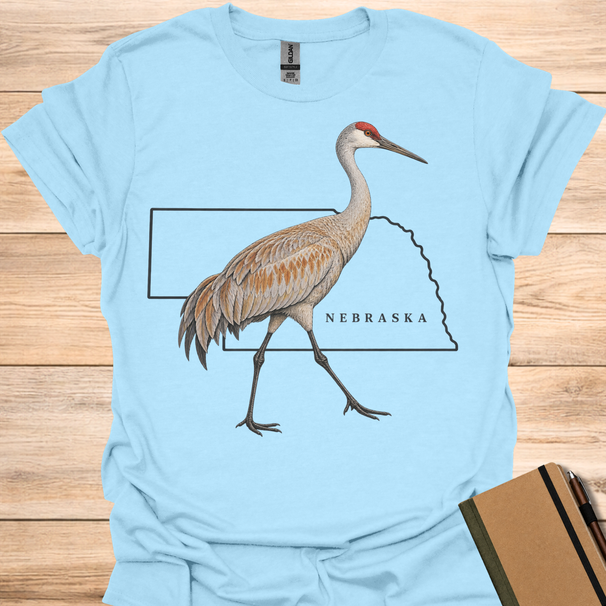 Nebraska Sandhill Crane - Light Blue