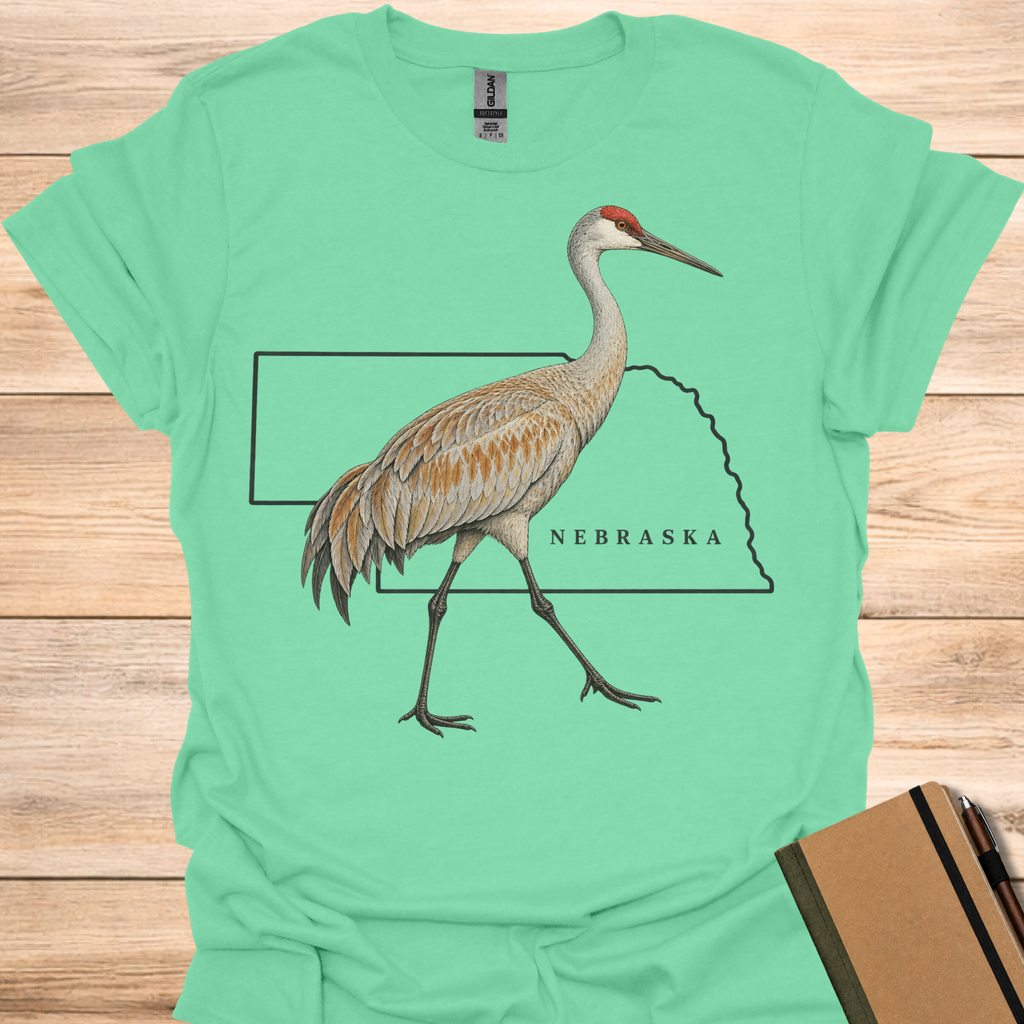 Nebraska Sandhill Crane - Mint Green