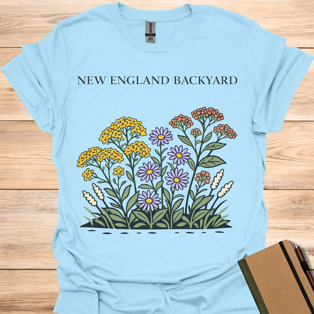 New England Backyard Flowers - Light Blue