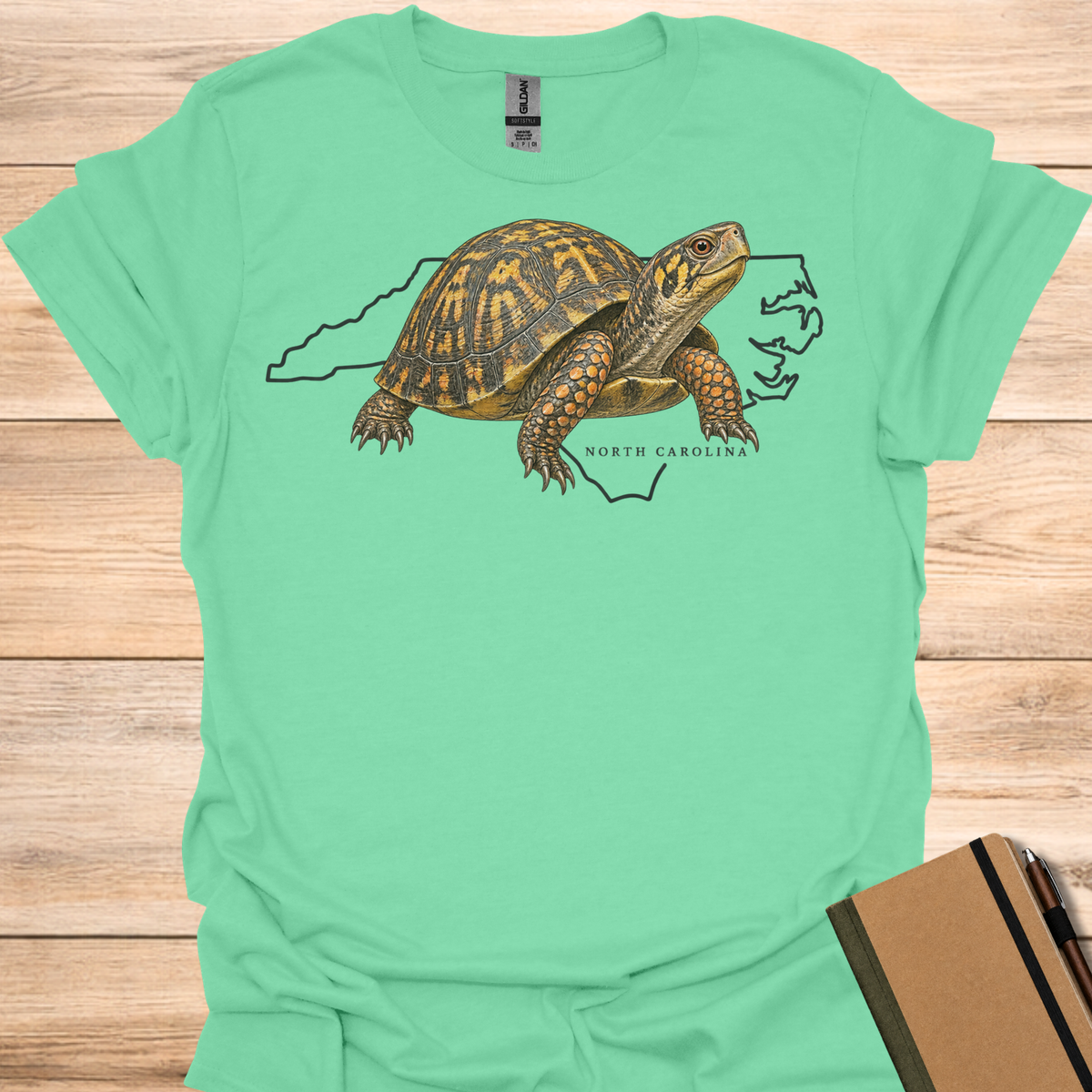 North Carolina Eastern Box Turtle - Mint Green