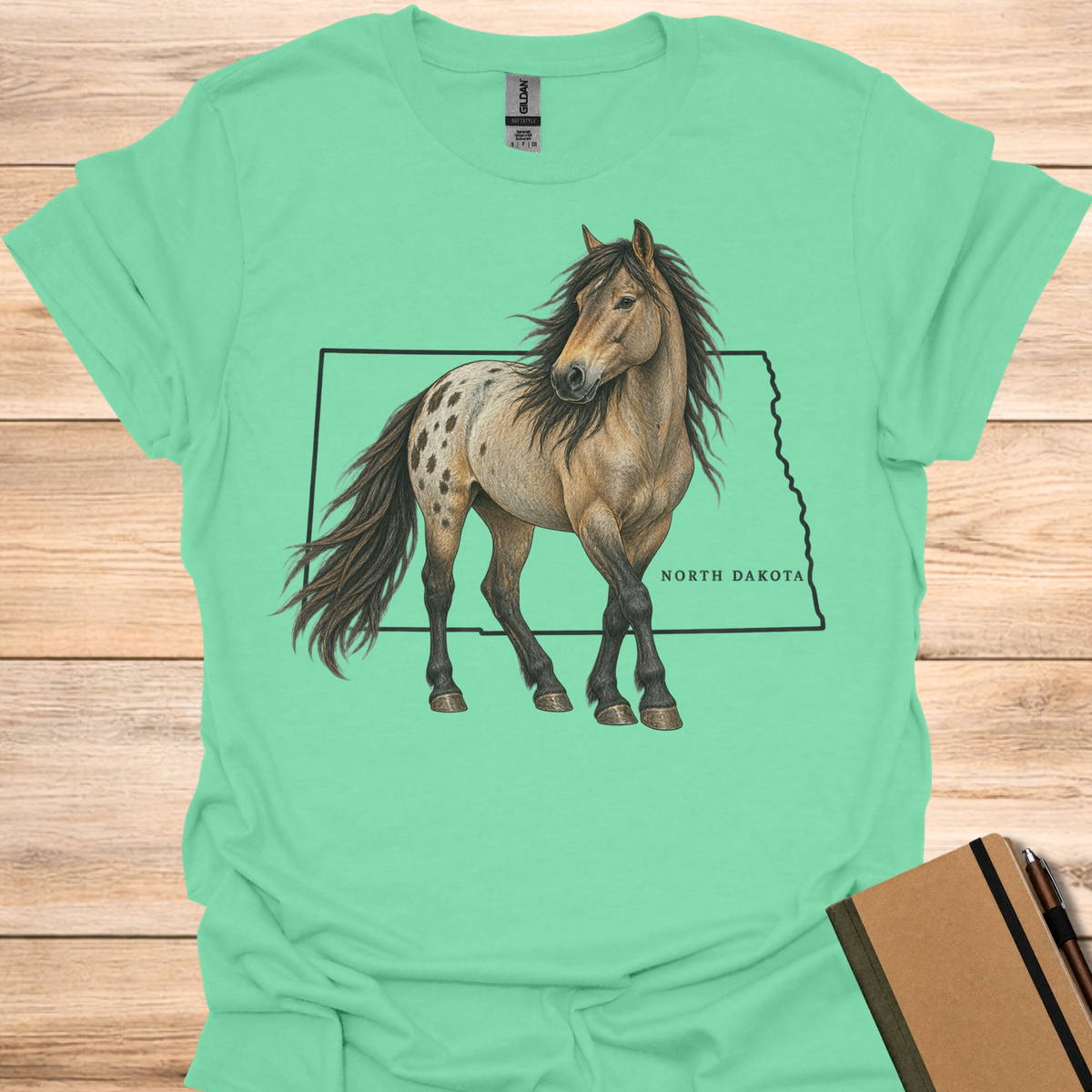 North Dakota Nokota Horse - Mint Green