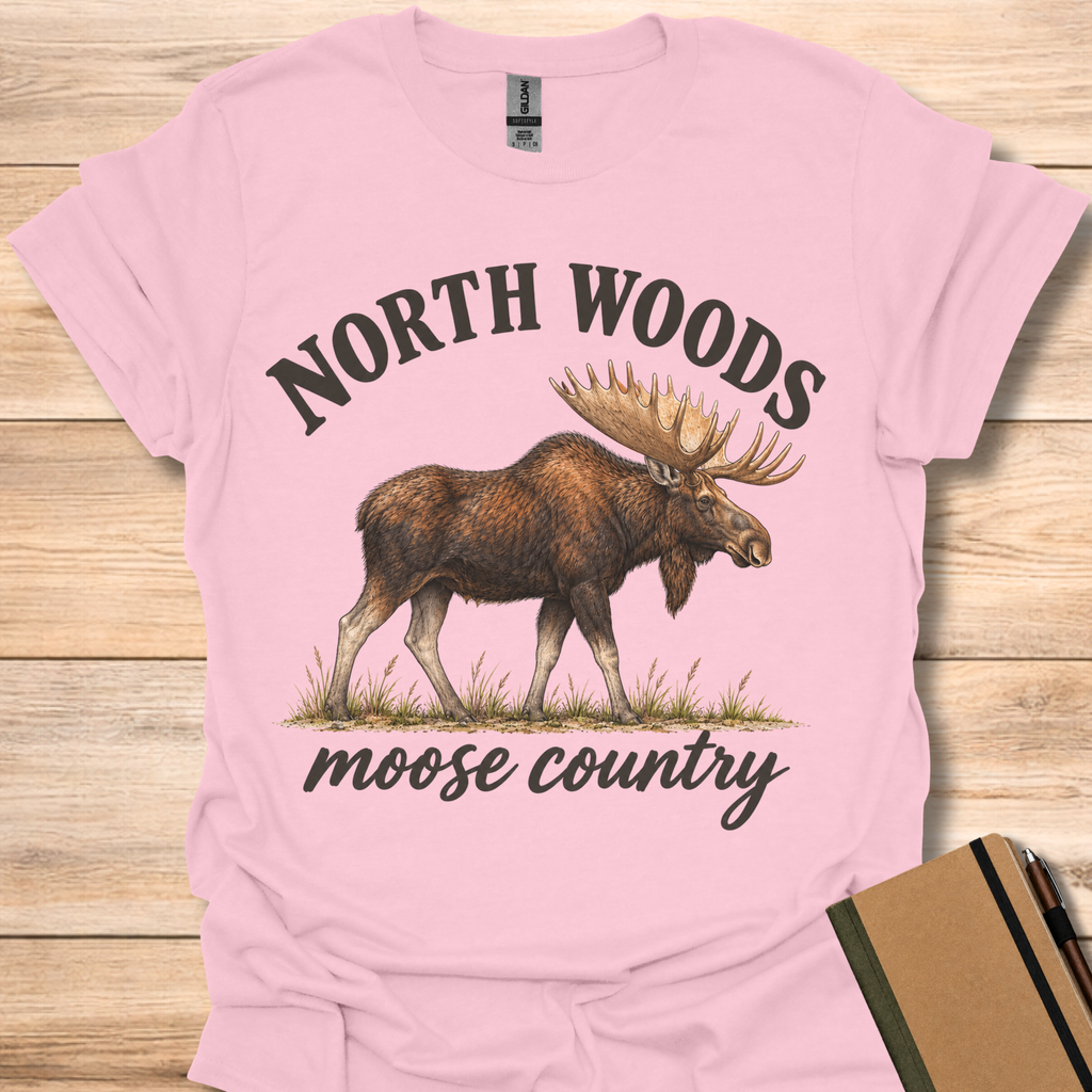 North Woods Moose Country - Light Pink