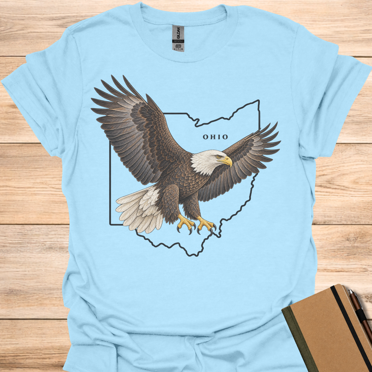 Ohio Bald Eagle - Light Blue