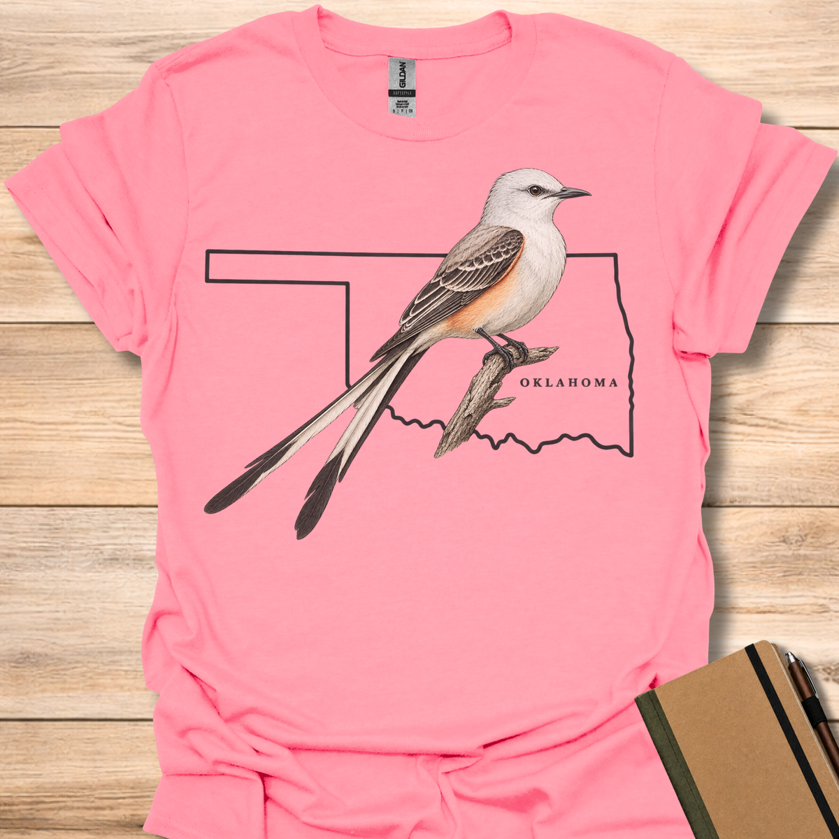 Oklahoma Scissor Tailed Flycatcher - Coral Silk