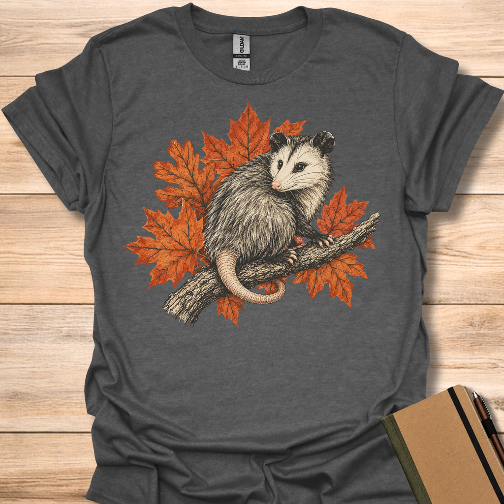 Opossum Autumn Leaves - Dark Heather