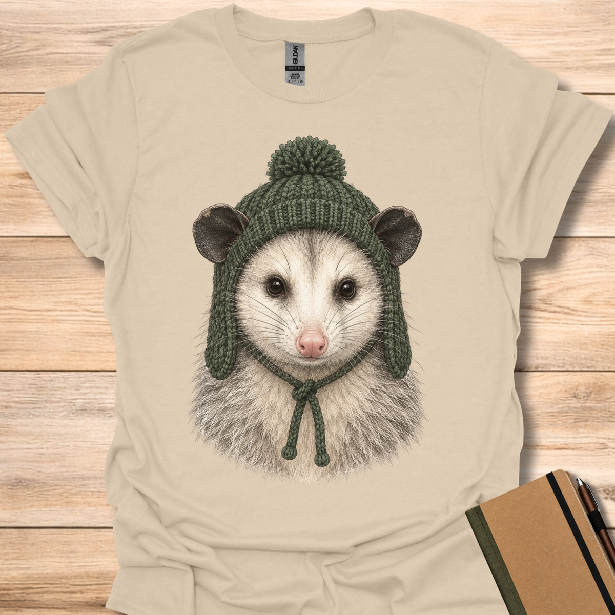 Opossum In A Trapper Hat - Sand