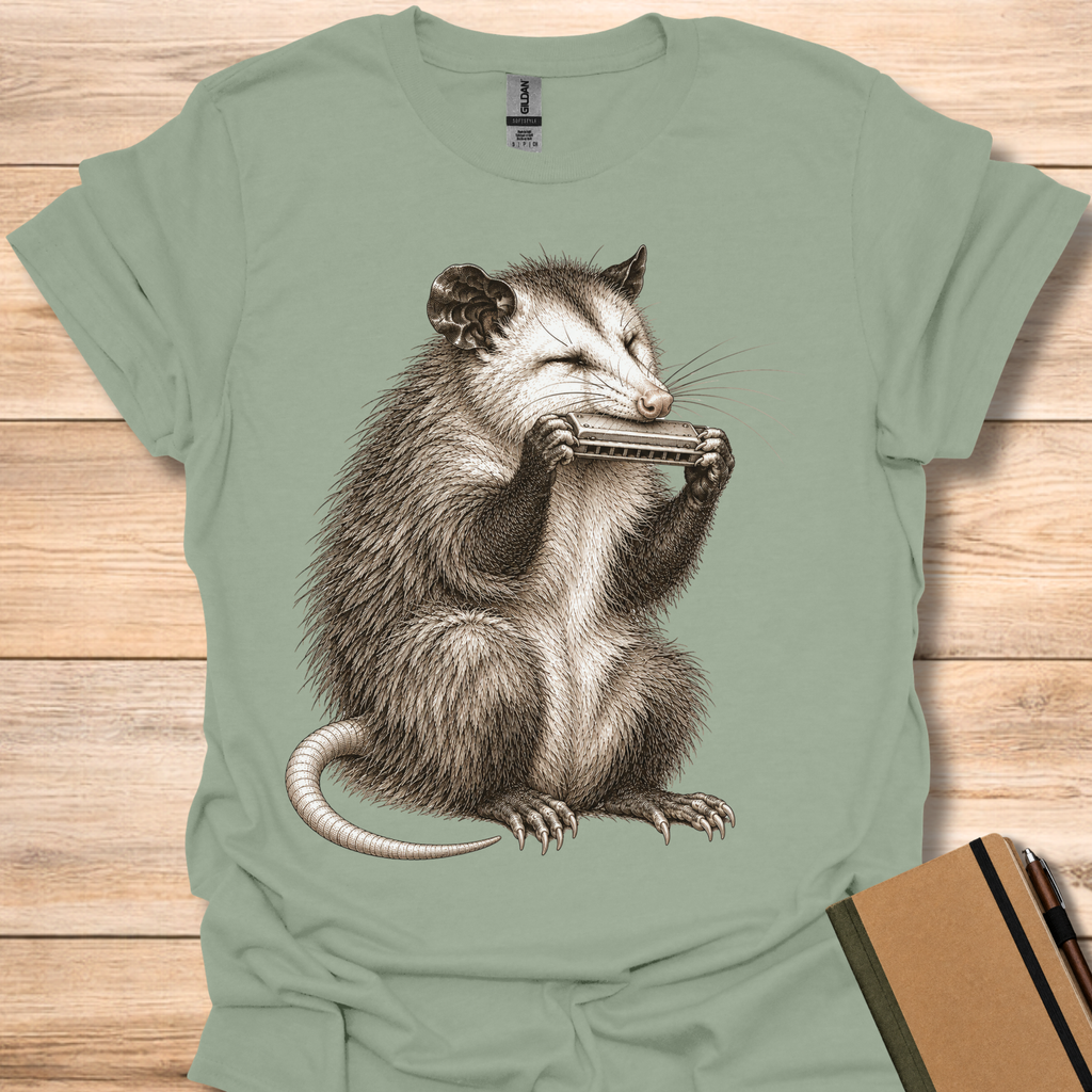 Opossum On Harmonica - Sage