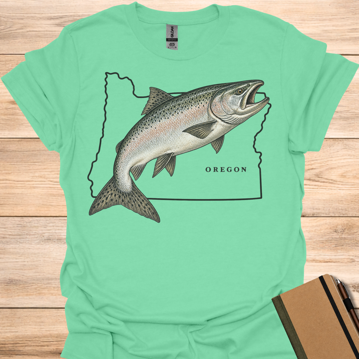 Oregon Salmon - Mint Green
