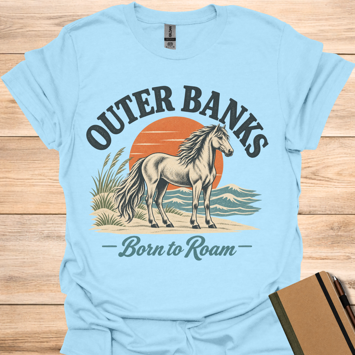 Outer Banks Born To Roam - Light Blue