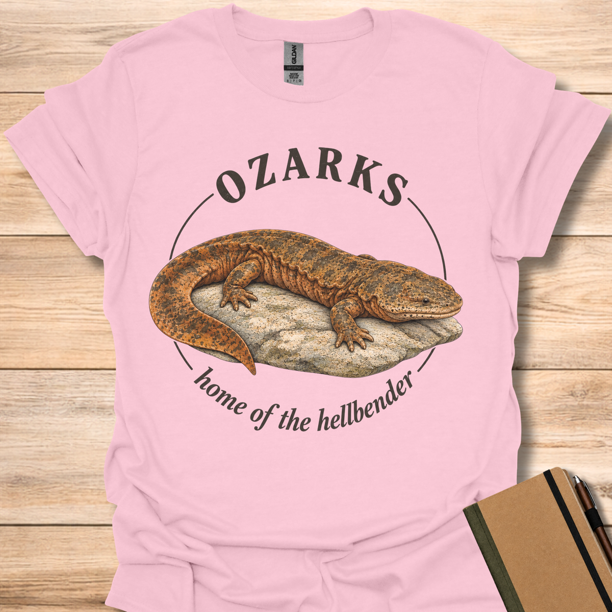 Ozarks Home Of The Hellbender - Light Pink