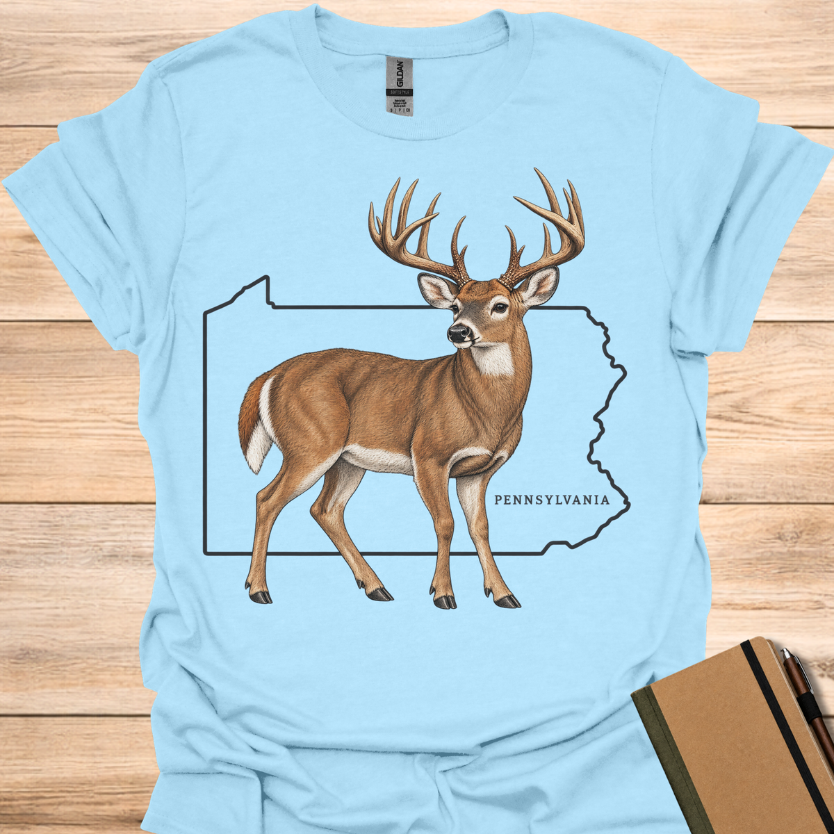 Pennsylvania White Tailed Deer - Light Blue