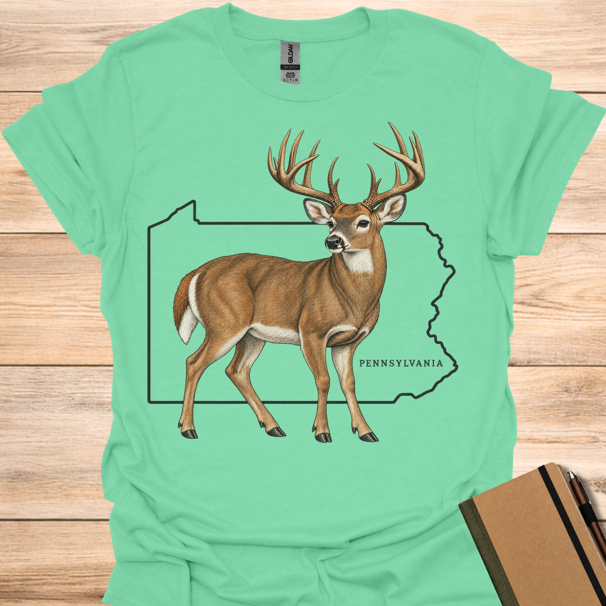 Pennsylvania White Tailed Deer - Mint Green