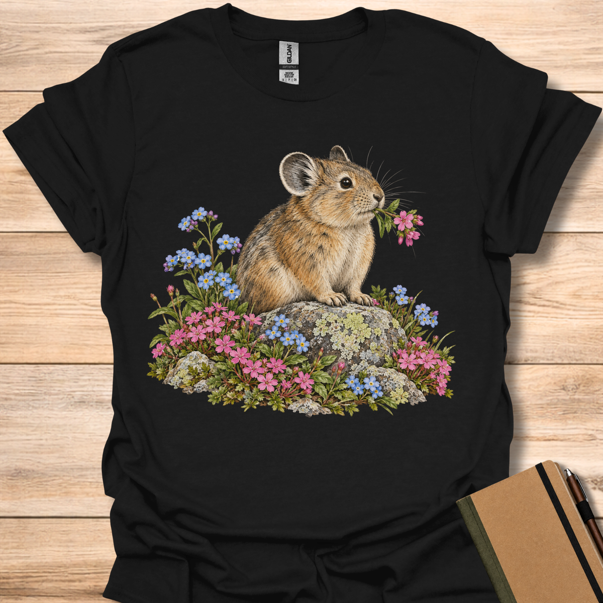 Pika In Alpine Wildflowers - Black