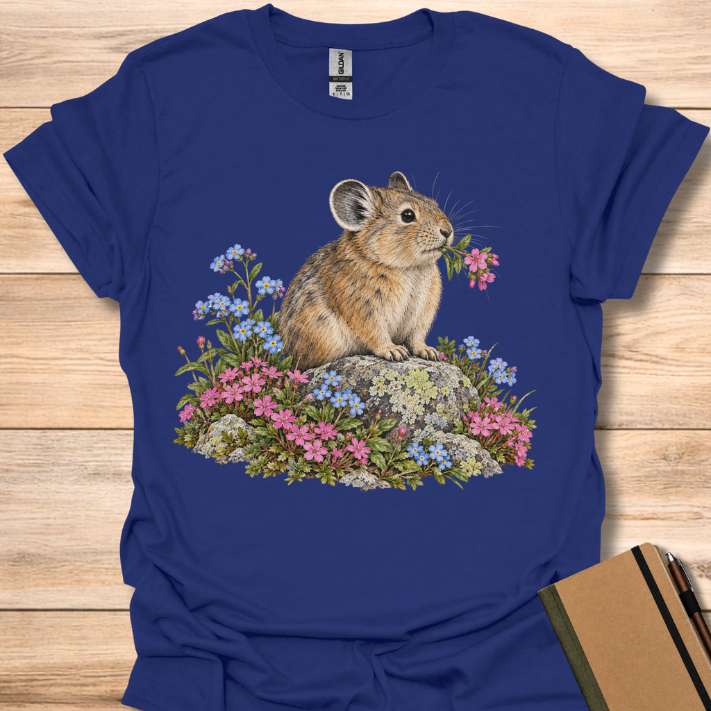 Pika In Alpine Wildflowers - Navy
