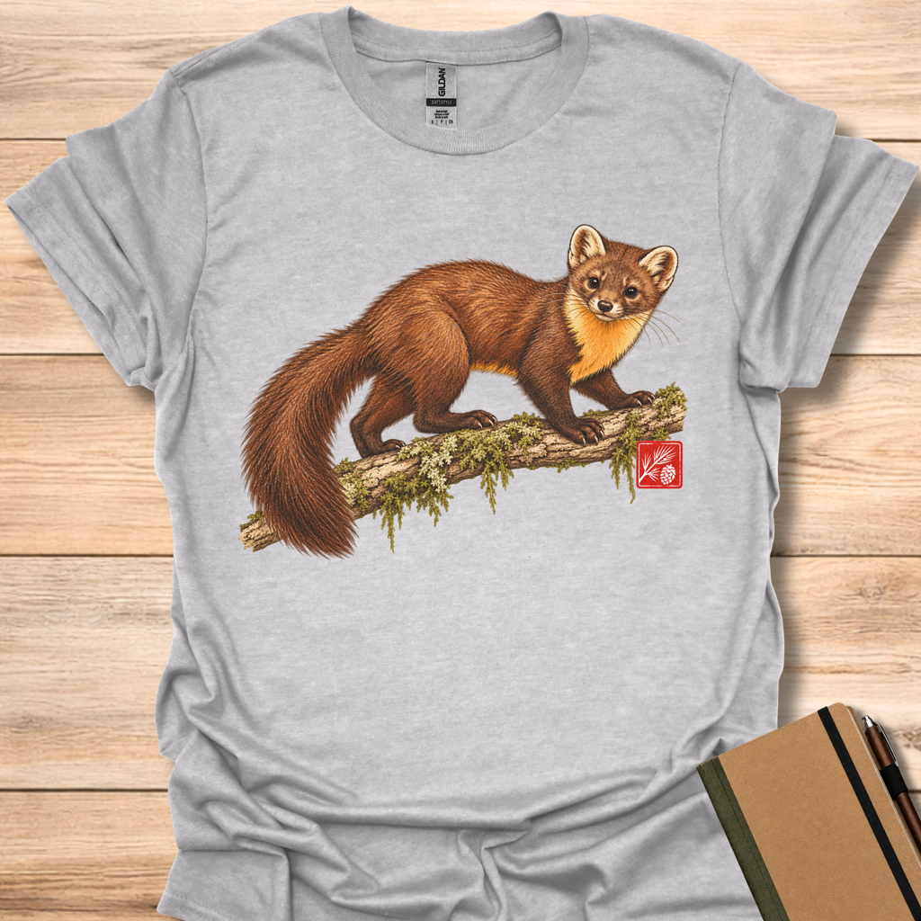 Pine Marten Engraving - Sport Grey