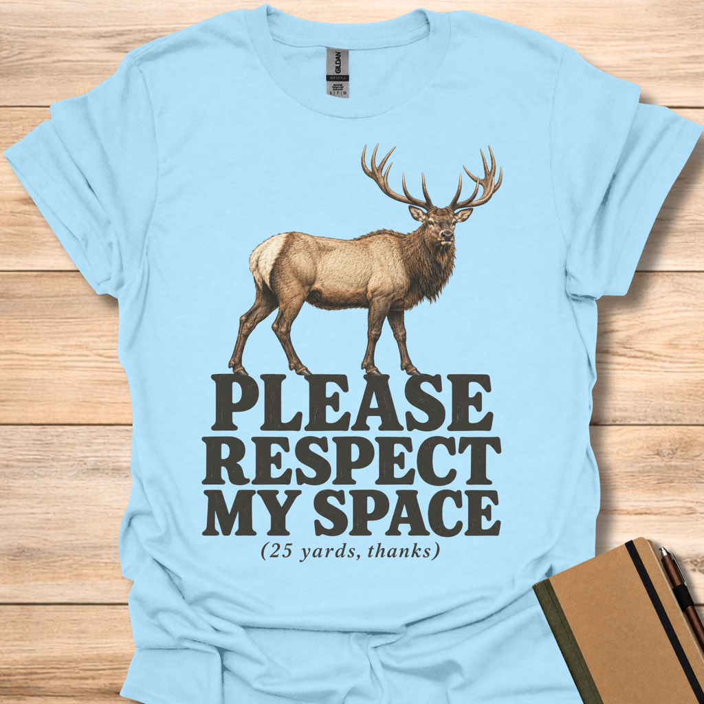 Please Respect My Space Elk - Light Blue