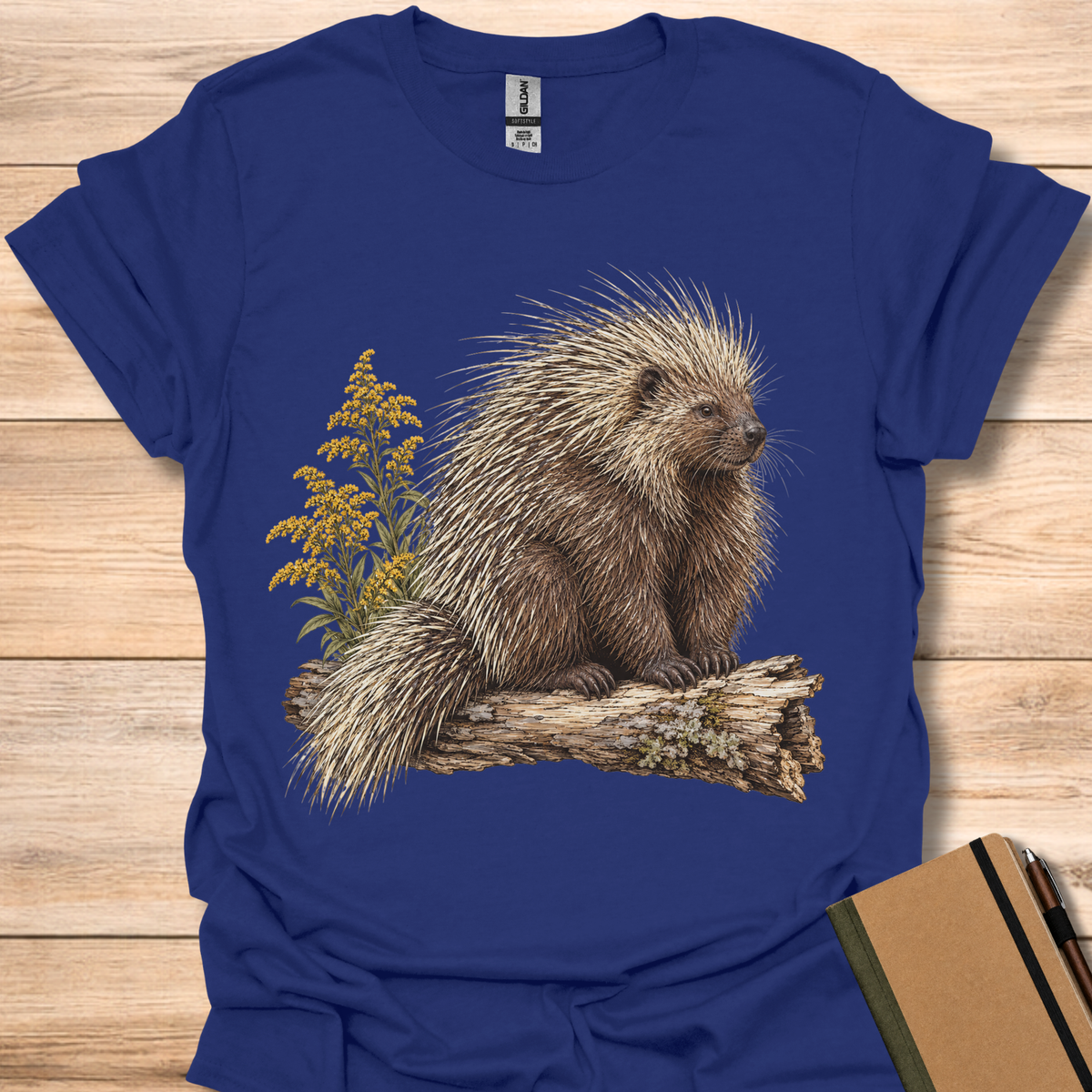 Porcupine In Goldenrod - Navy