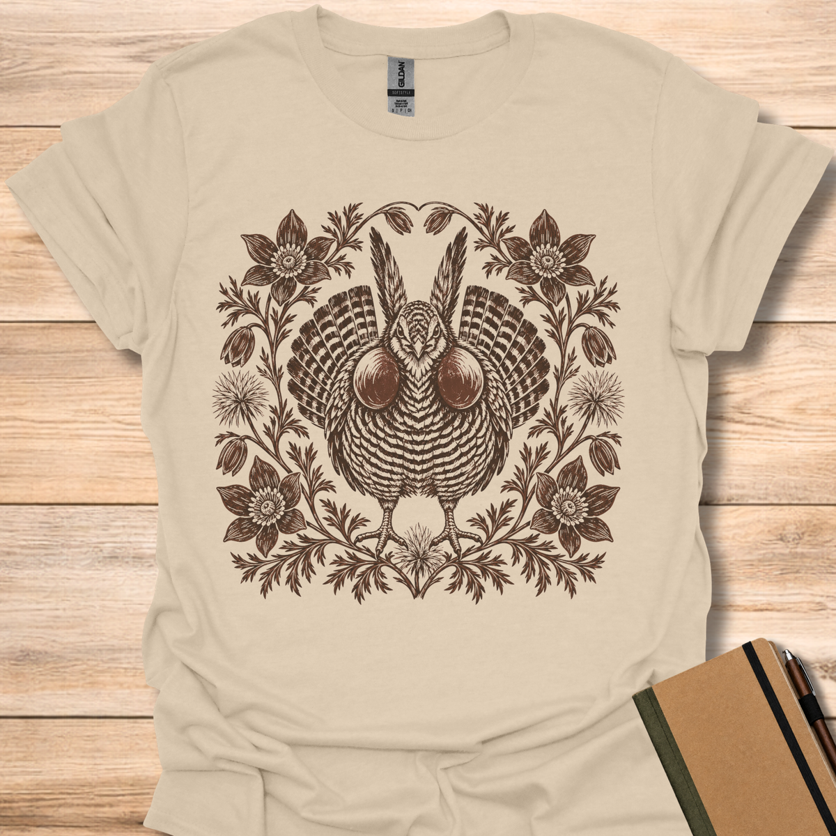 Prairie Chicken Block Print - Sand
