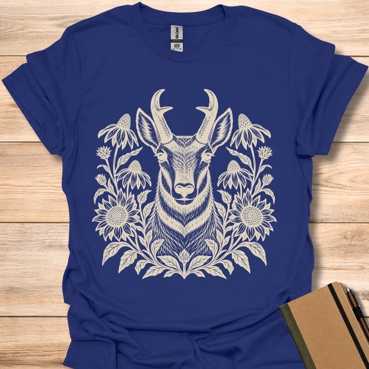 Pronghorn Block Print - Navy