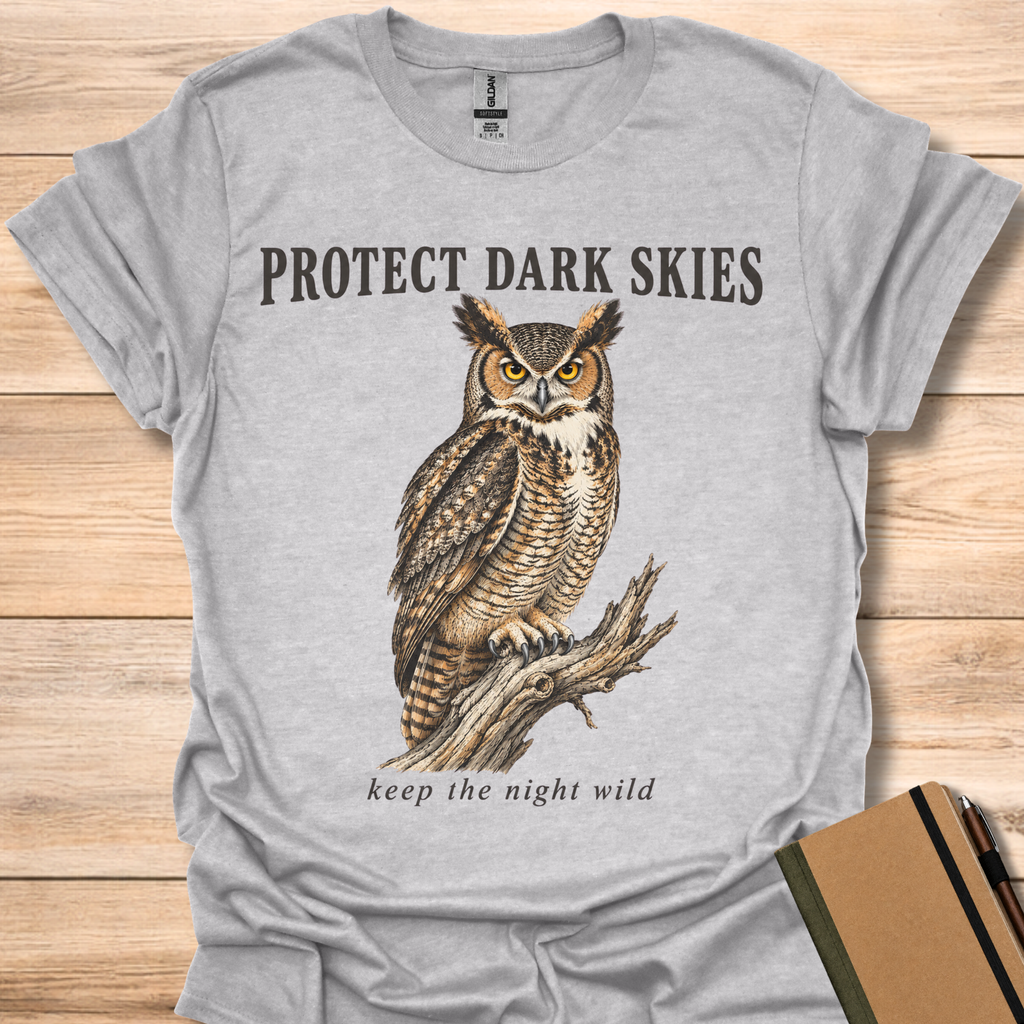 Protect Dark Skies Great Horned Owl - Sport Grey