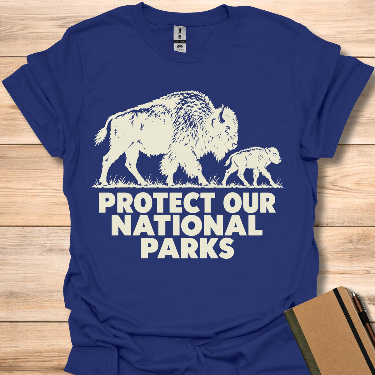 Protect Our National Parks Bison - Navy