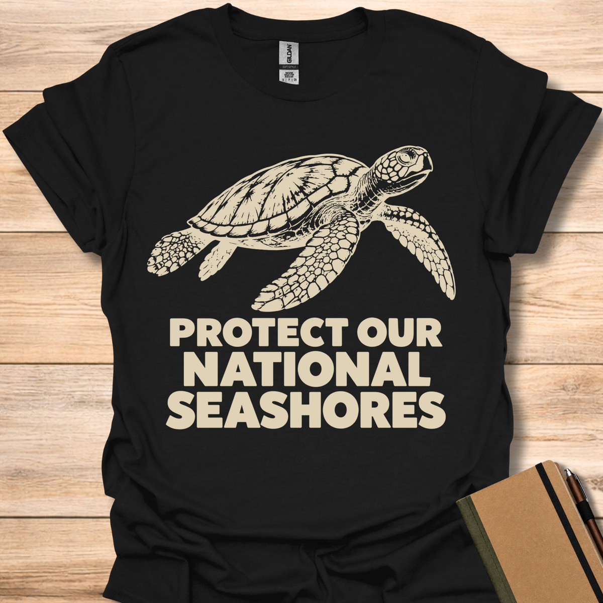 Protect Our National Seashores Sea Turtle - Black