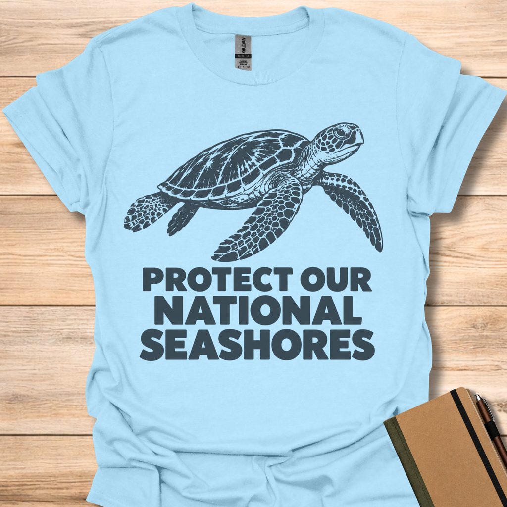 Protect Our National Seashores Sea Turtle - Light Blue