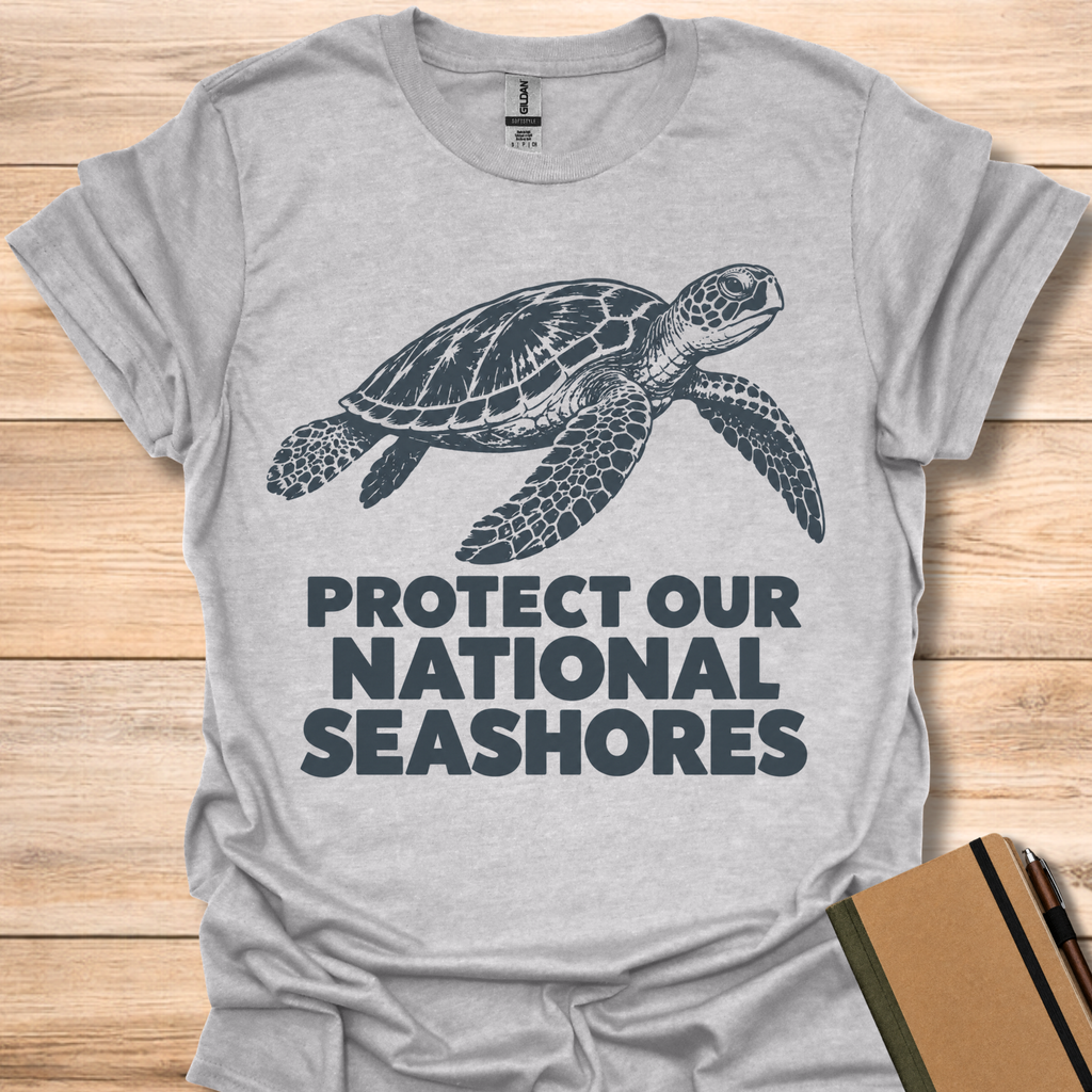 Protect Our National Seashores Sea Turtle - Sport Grey