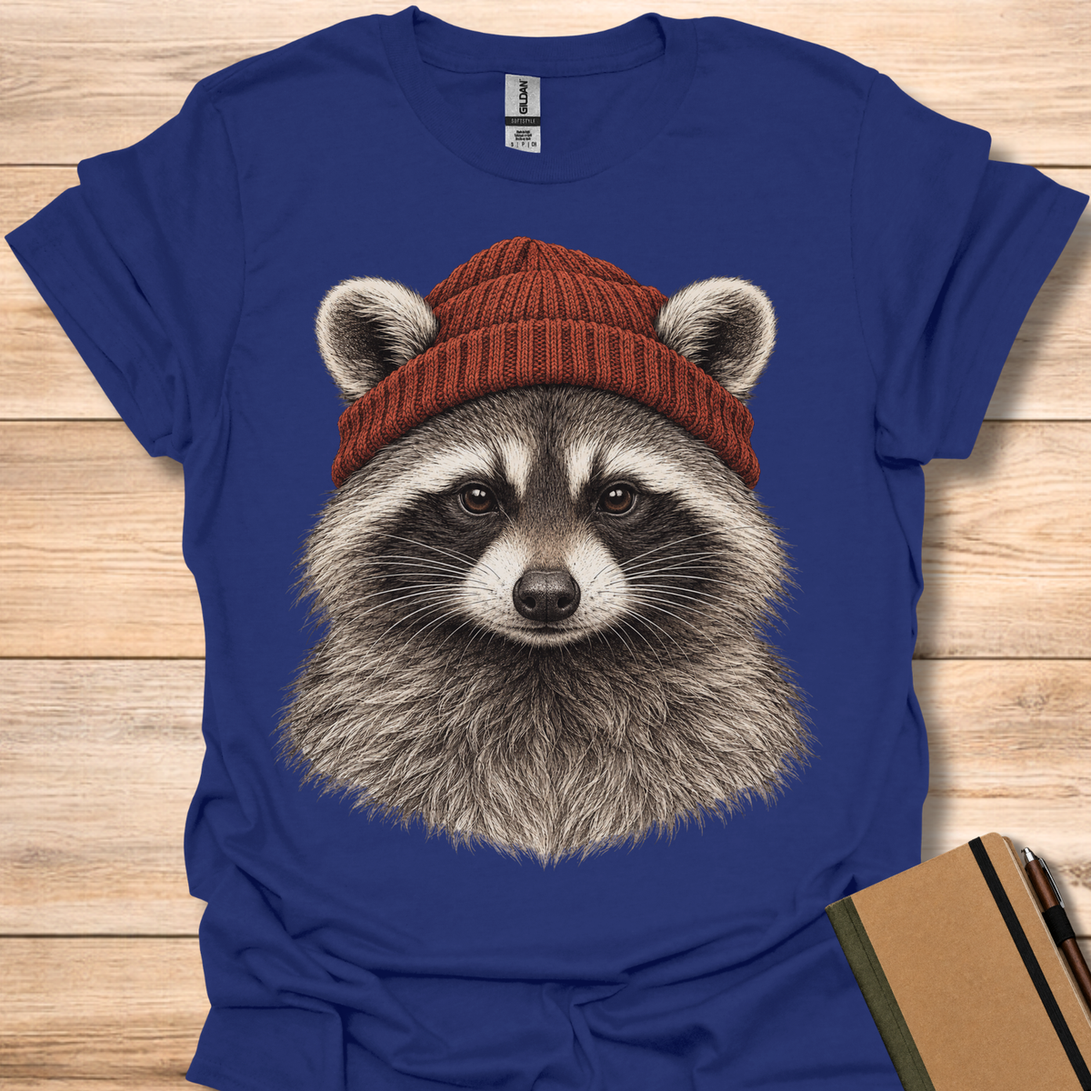 Raccoon In A Beanie - Navy