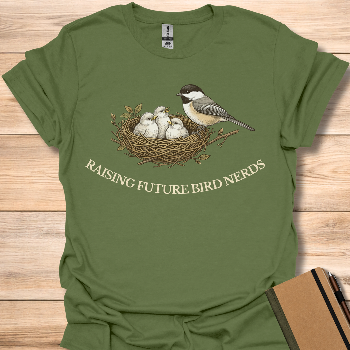 Raising Future Bird Nerds - Military Green