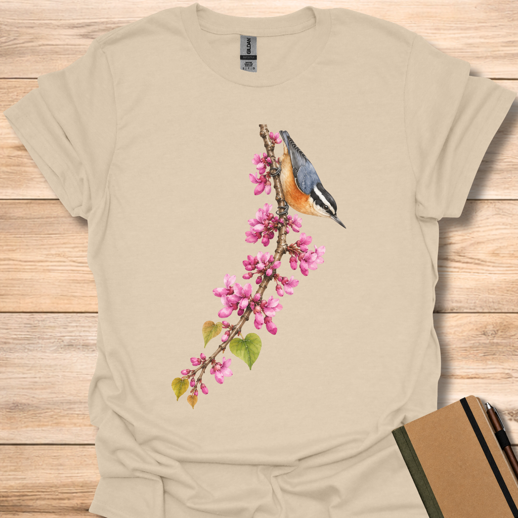 Red-breasted Nuthatch On Redbud - Sand