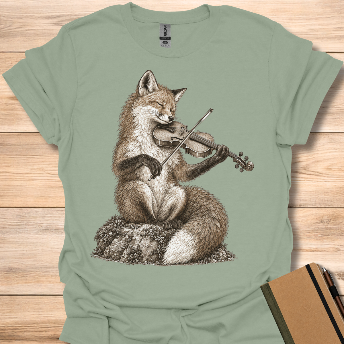Red Fox On Violin - Sage