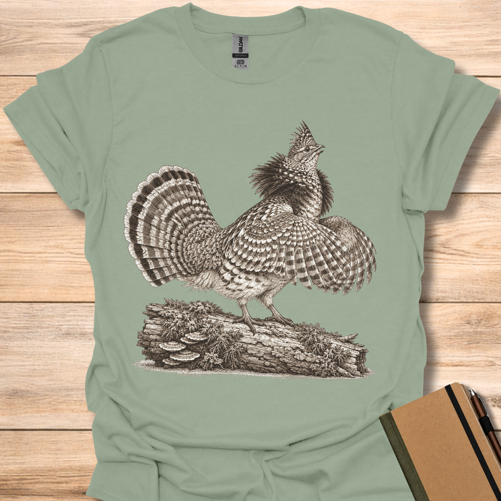 Ruffed Grouse Drumming Log - Sage