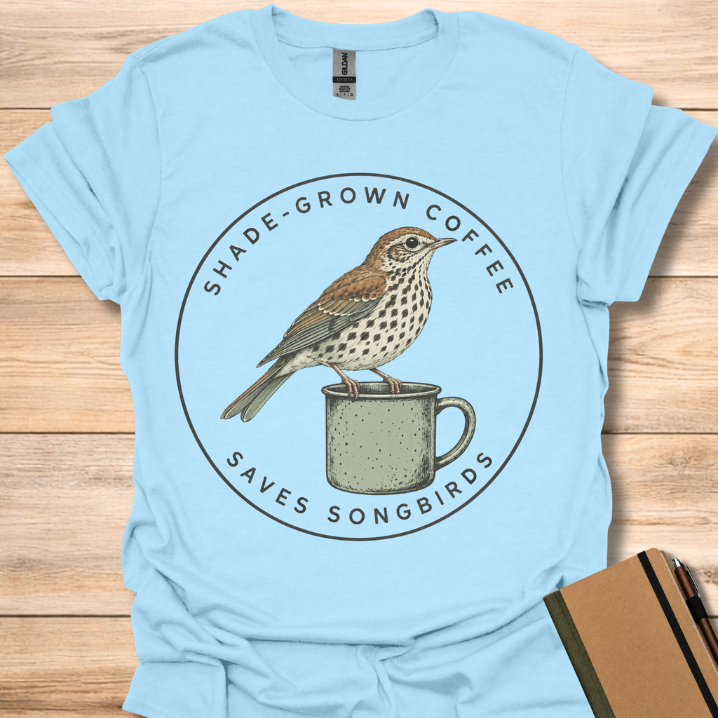 Shade-Grown Saves Songbirds - Light Blue