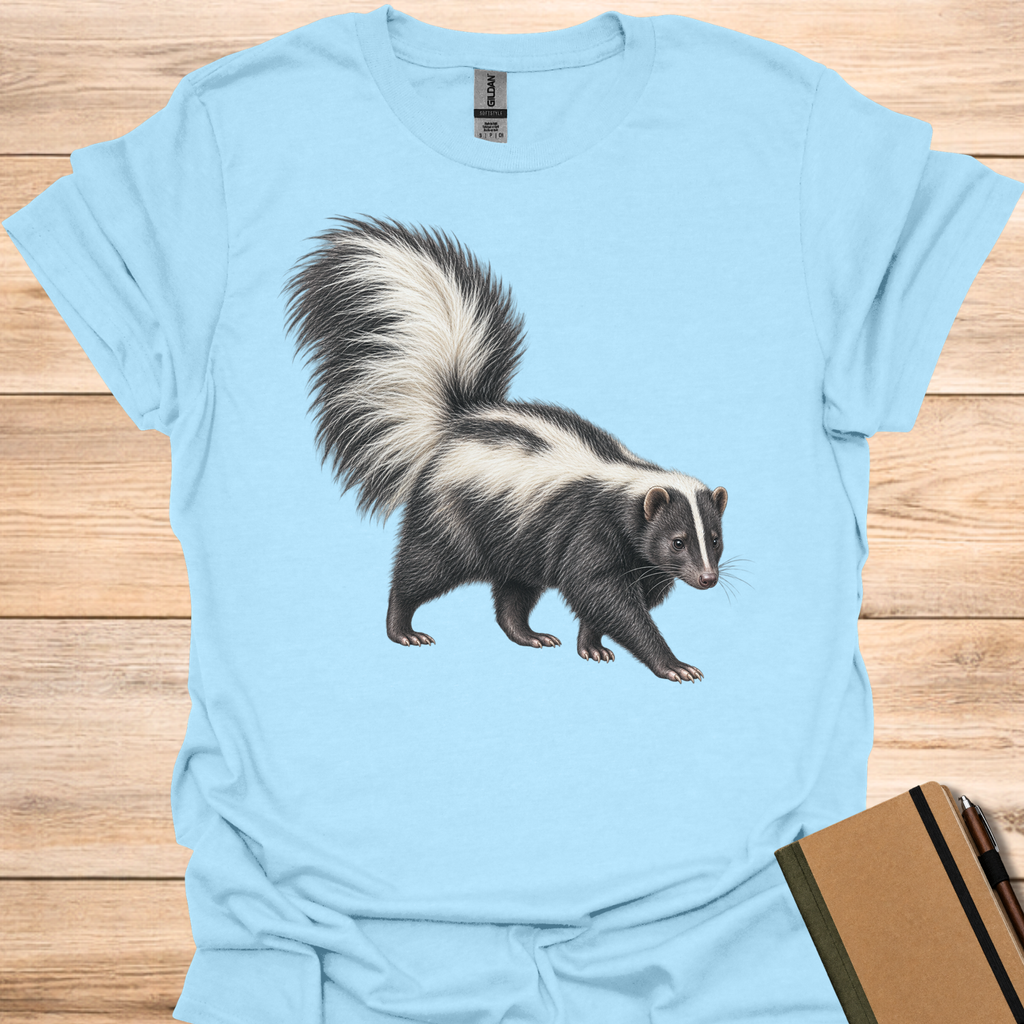 Skunk Portrait - Light Blue