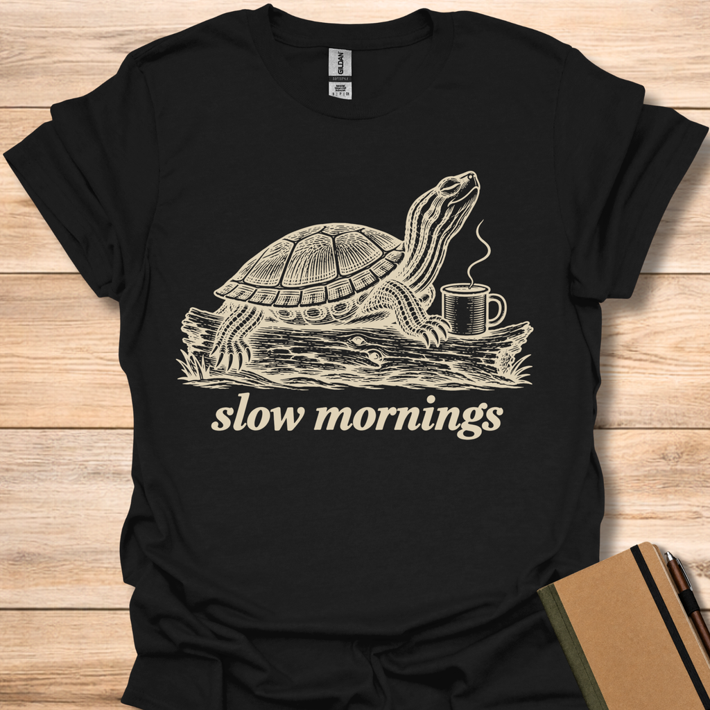 Slow Mornings Turtle - Black