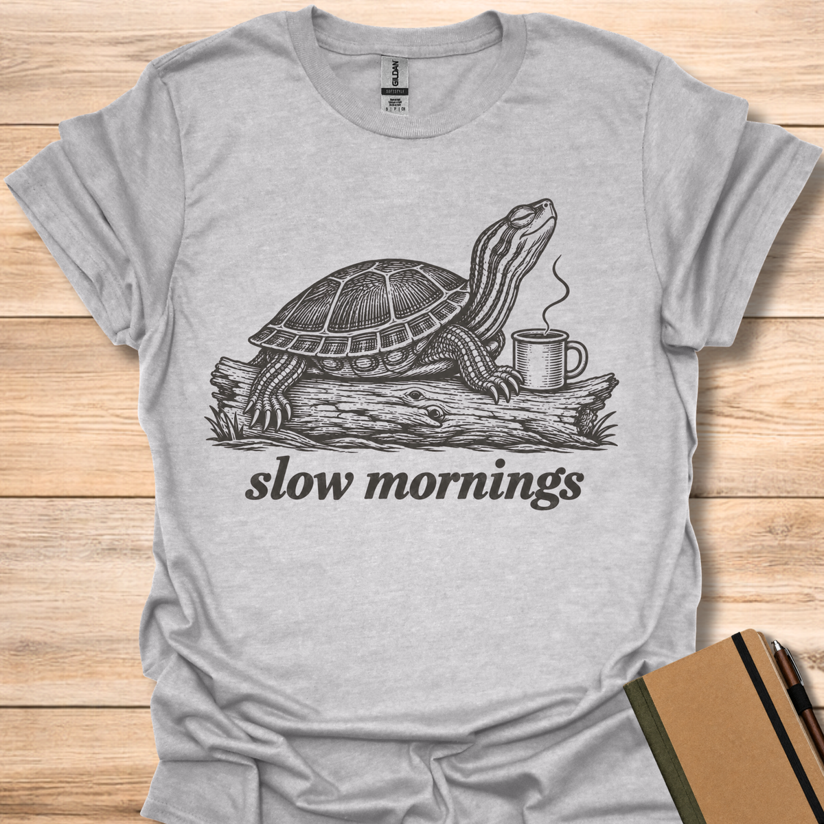 Slow Mornings Turtle - Sport Grey