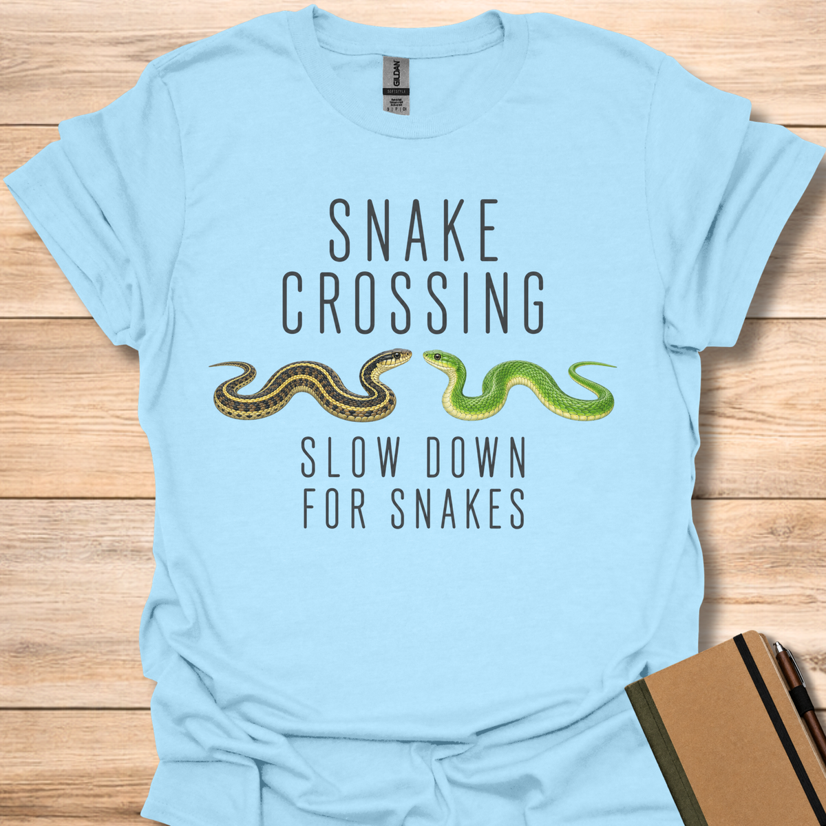 Snake Crossing - Light Blue