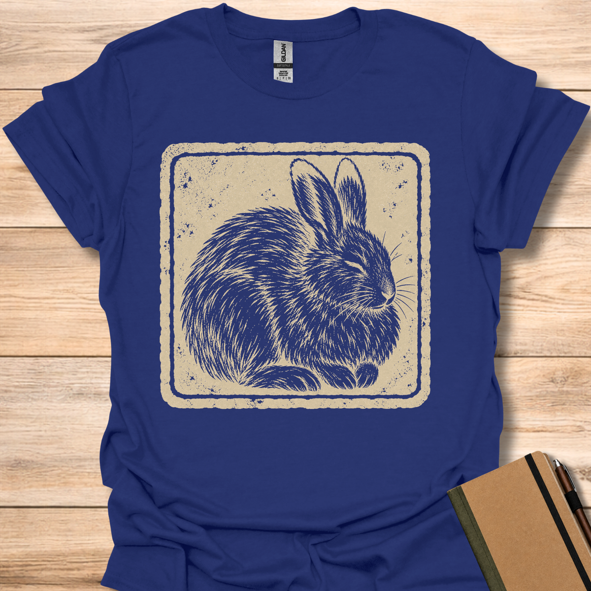 Snowshoe Hare Japanese Stamp - Navy
