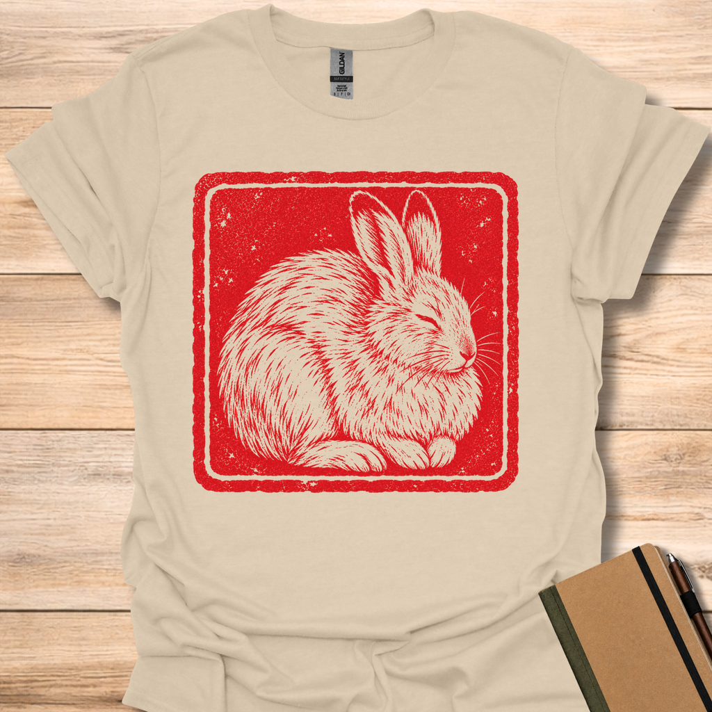 Snowshoe Hare Japanese Stamp - Sand