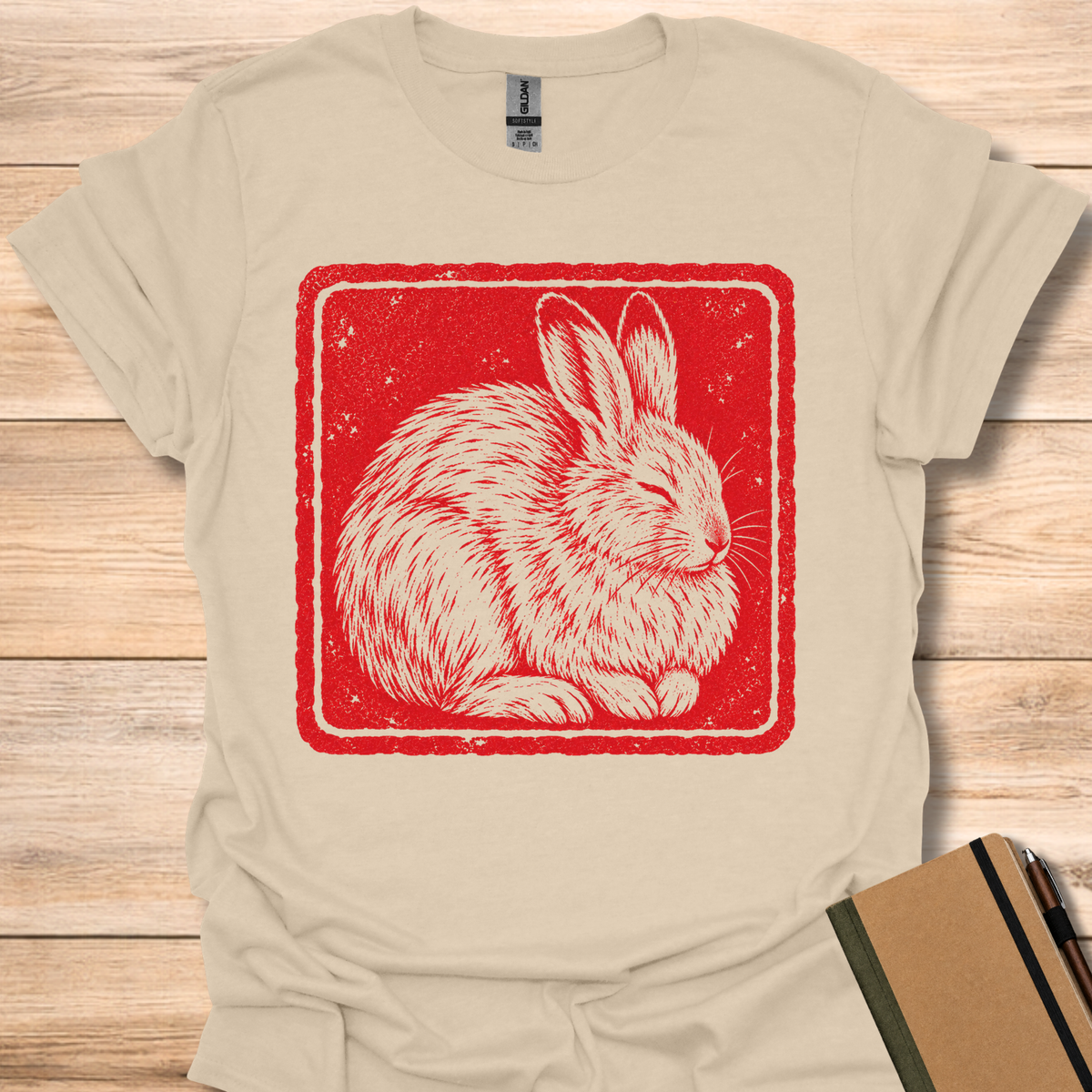 Snowshoe Hare Japanese Stamp - Sand