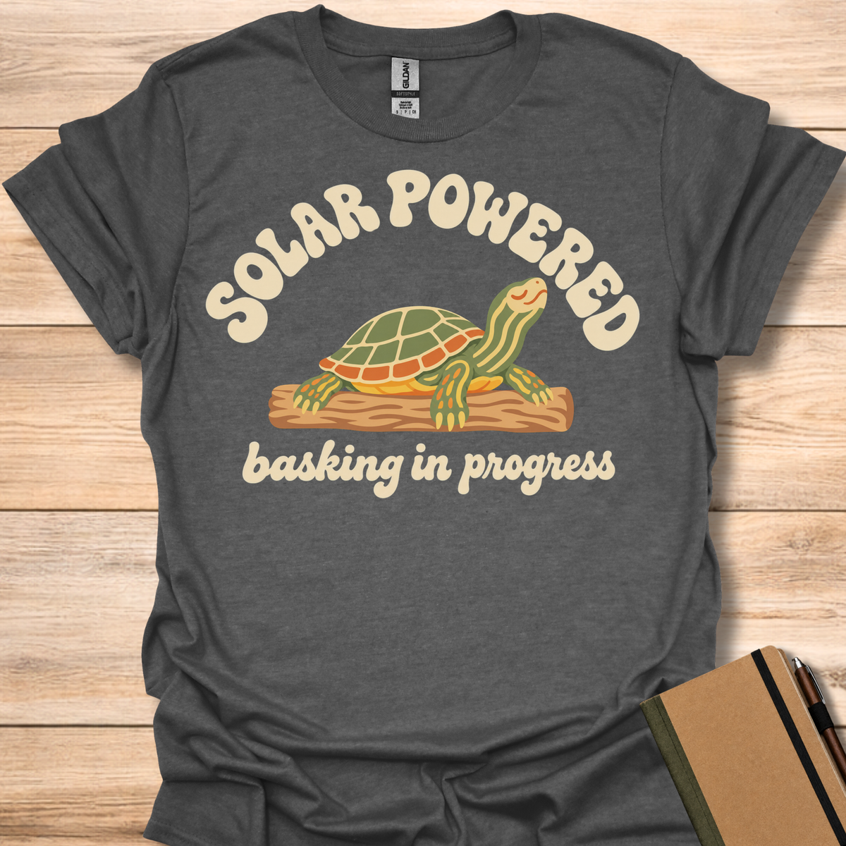 Solar Powered Turtle - Dark Heather