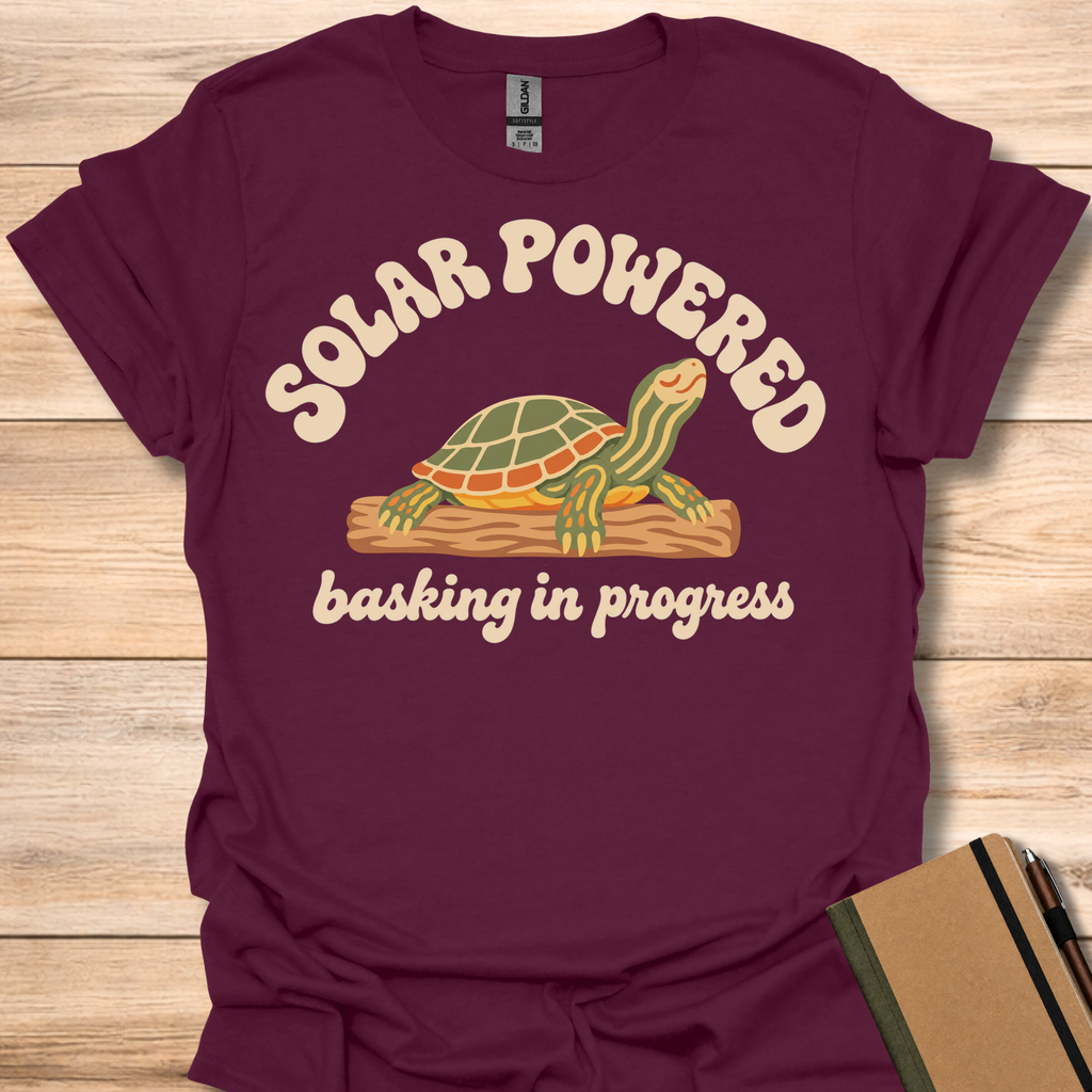 Solar Powered Turtle - Maroon
