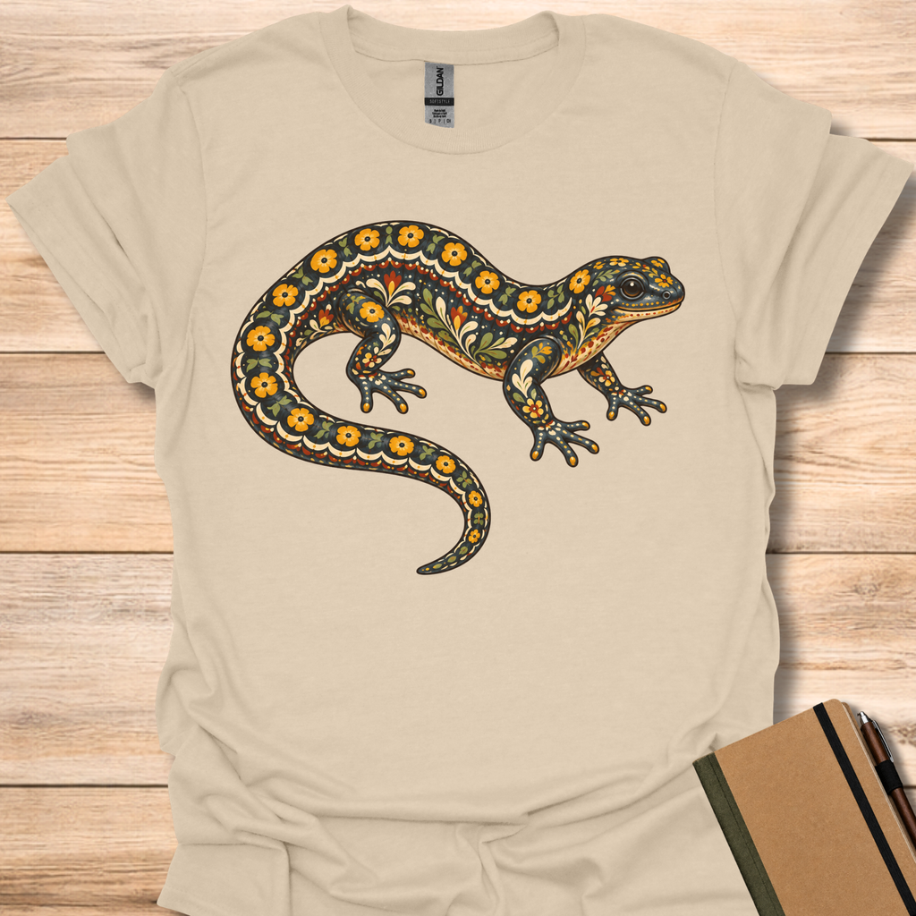 Spotted Salamander Folk Art - Sand