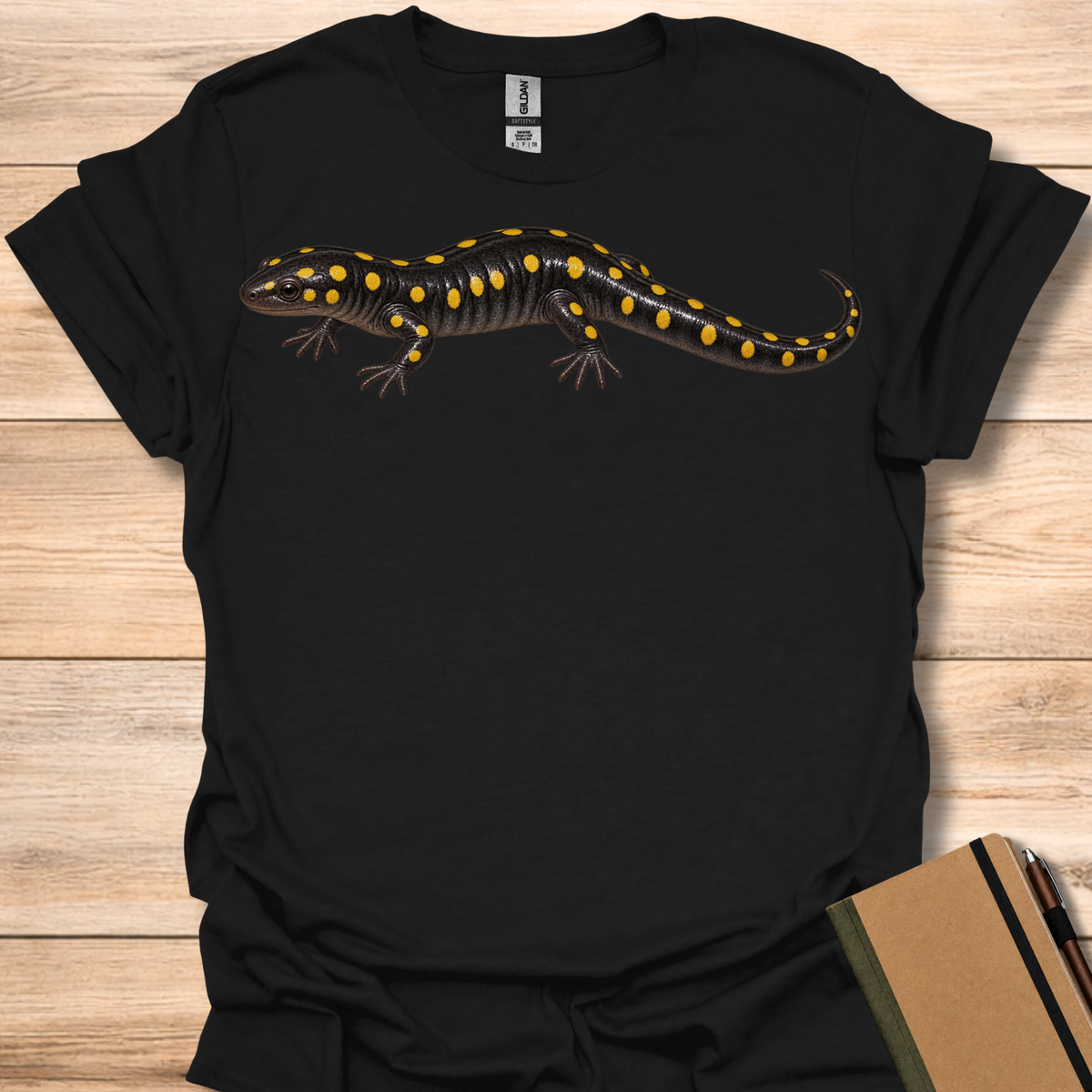 Spotted Salamander Portrait - Black