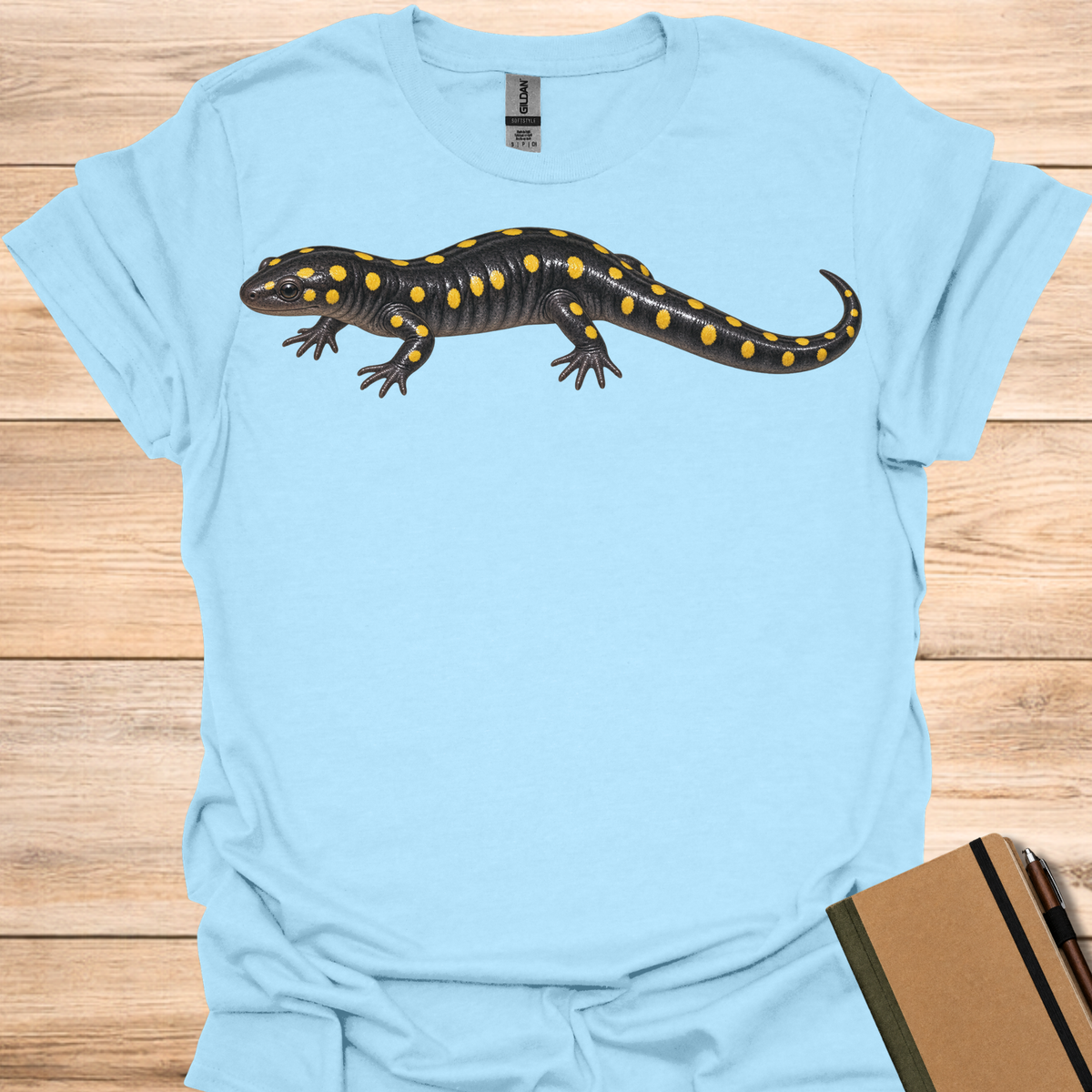 Spotted Salamander Portrait - Light Blue