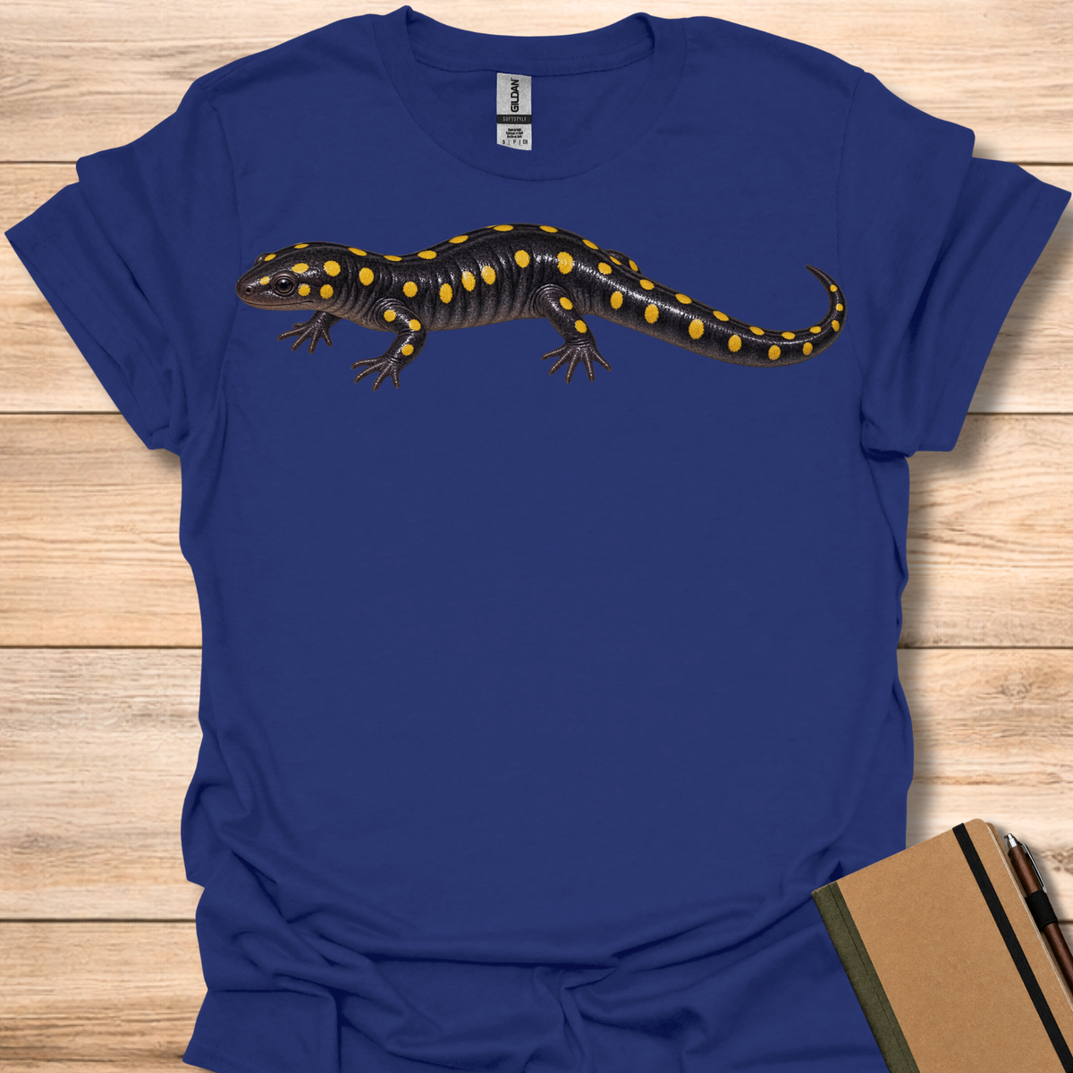 Spotted Salamander Portrait - Navy