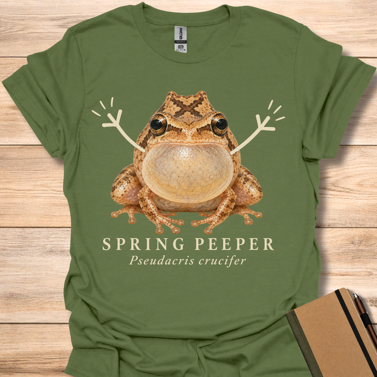 Spring Peeper Field Guide - Military Green
