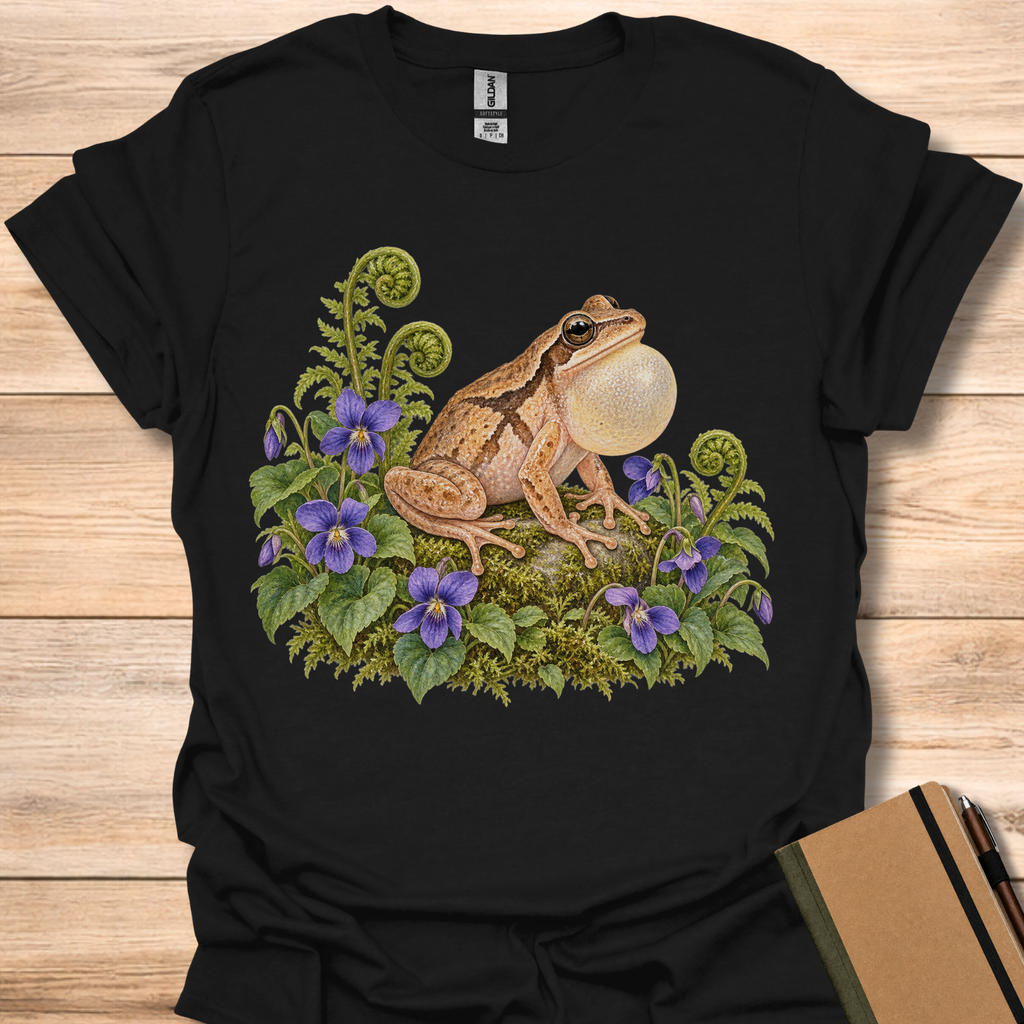 Spring Peeper In Violets - Black